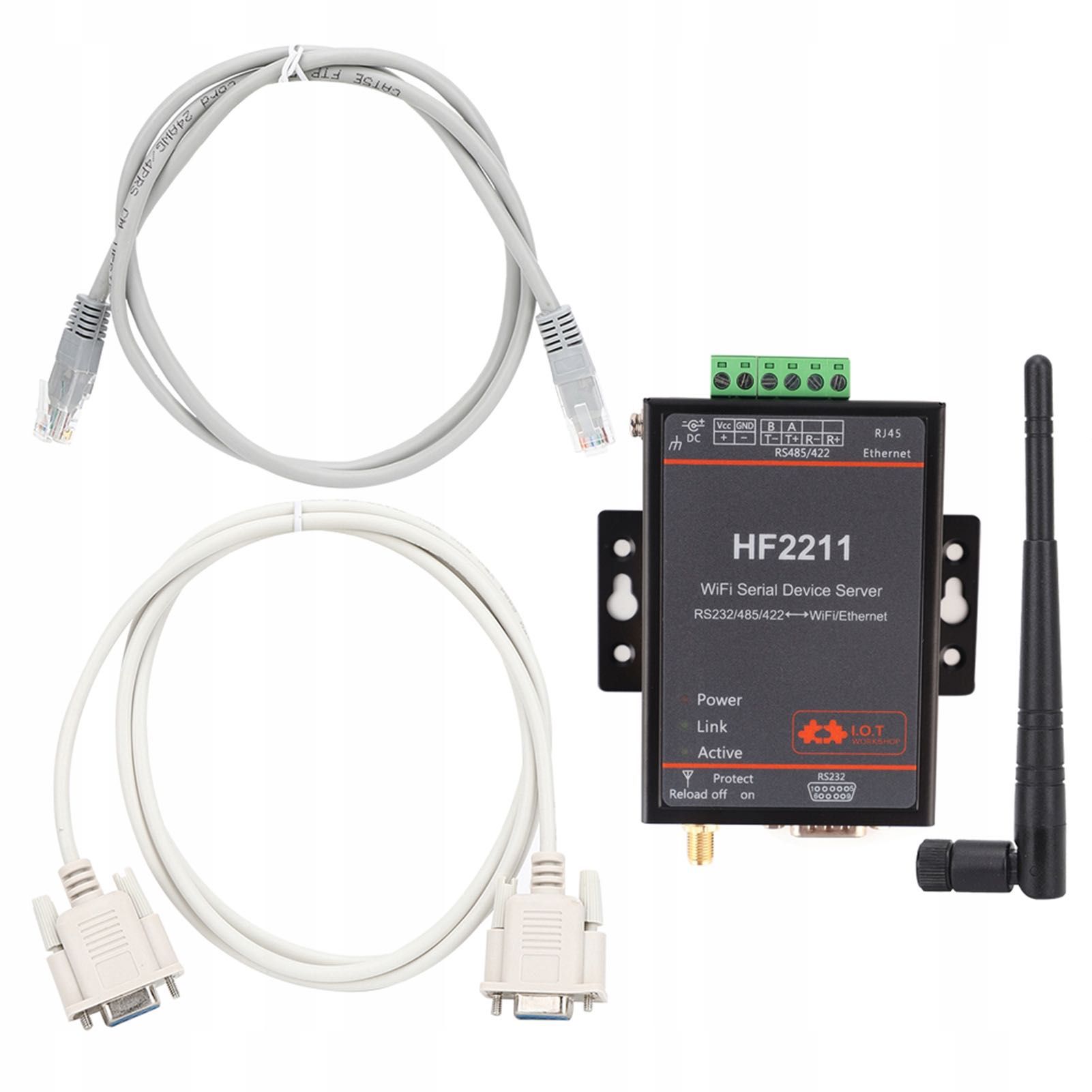 Serwer szeregowy HF2211 RS232/485/422 do WiFi Ether DTU 5-36VDC HF2211
