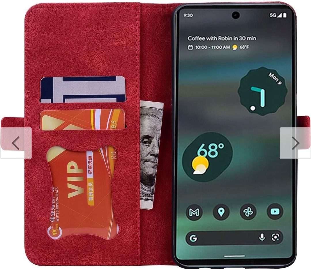 Etui z klapką Auslbin do Google Pixel 7 Pro bordowy