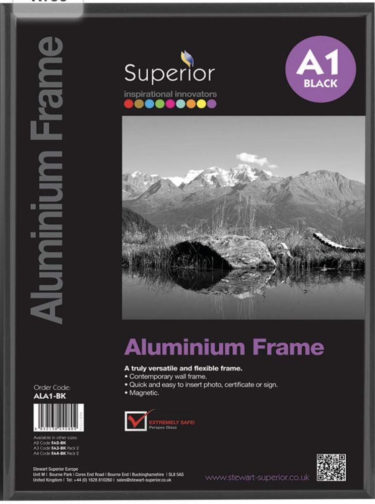 Ramka A1 Czarna Aluminium Rama na plakat