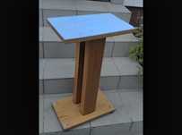 Standy dębowe solidne stojaki 65cm, duża podstawa 45x25cm