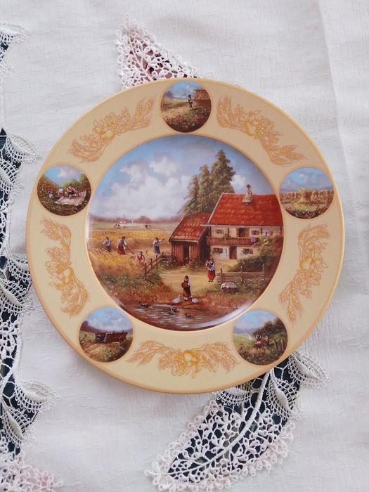 Тарілка коллекційна,сбір врожаю.английмька порцеляна обмежена серия
