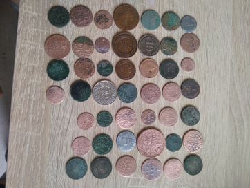 Mix starych monet 46 sztuk