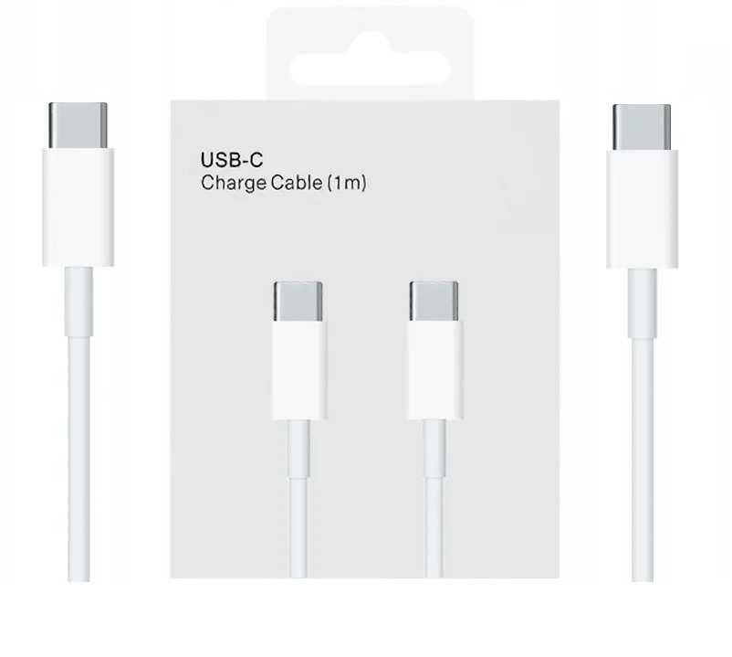 Zestaw USBC Kostka 20W Ładowarka + Kabel 1m 2x USB typu C do Ładowania