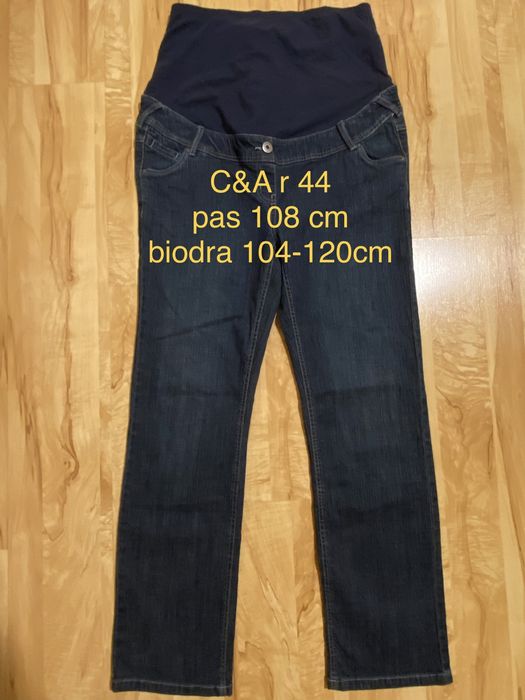 C&A The Denim rozm 44 ciążowe spodnie jeasny dżinsy granatowe Vintage