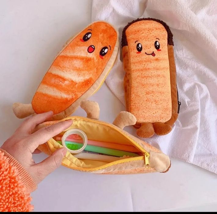 Пенал футляр чехол для ручек, карандашей и др.Батон Банан  Рыба Карась