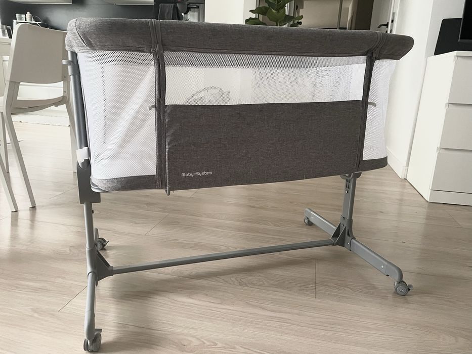 Dostawka łóżeczko dostawny moby-system luna szare