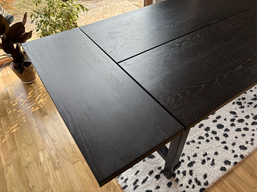 Stół rozkladany Ikea Nordviken kolor czarny, stabilny