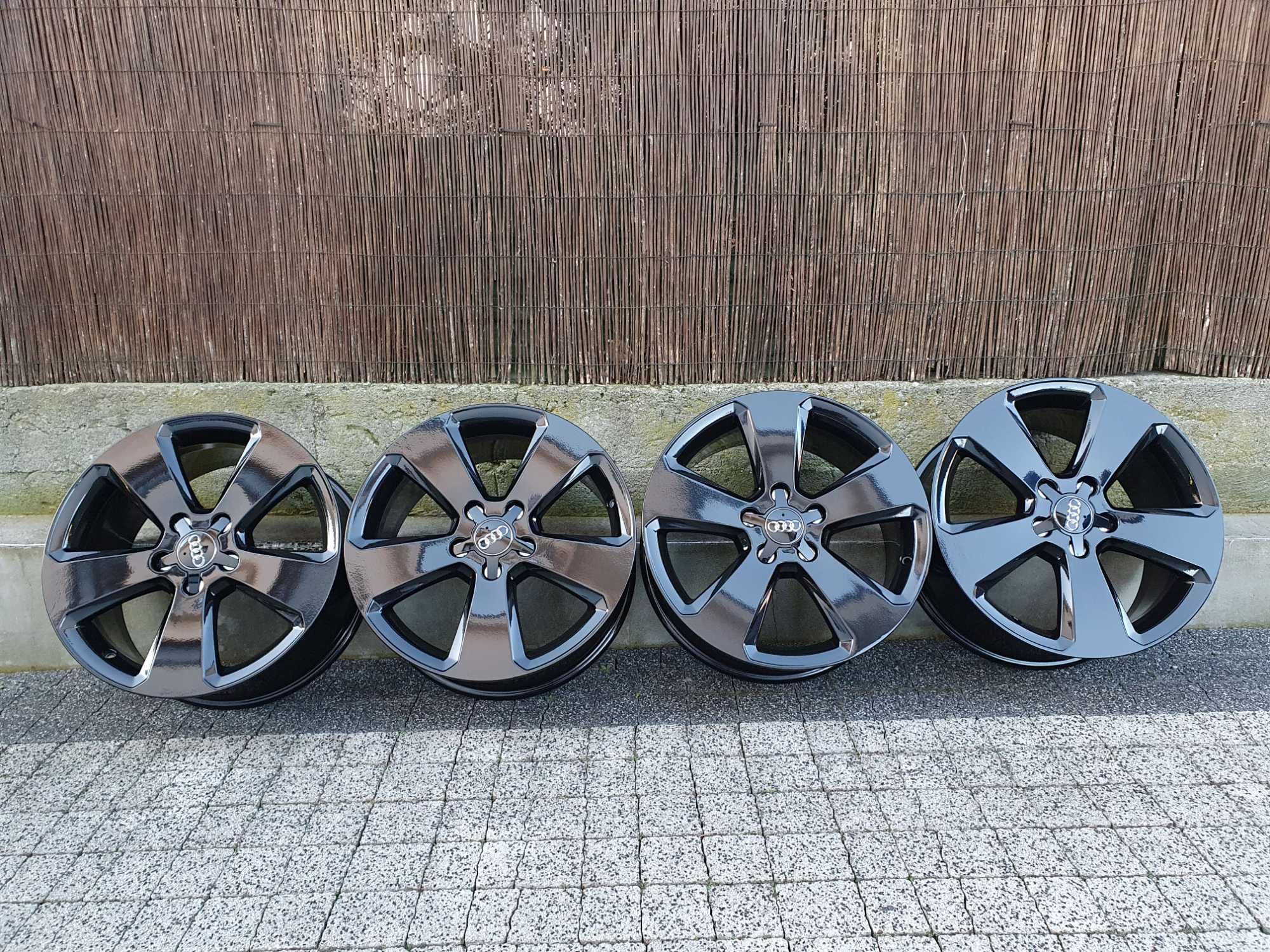4x Oryginalne 17-stki Audi 5x112 czarny połysk!