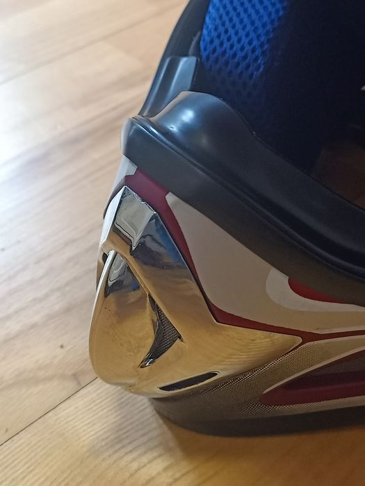 Kask Awina na Quada Młodzieżowy, dla nastolatka Czerwono Niebieski