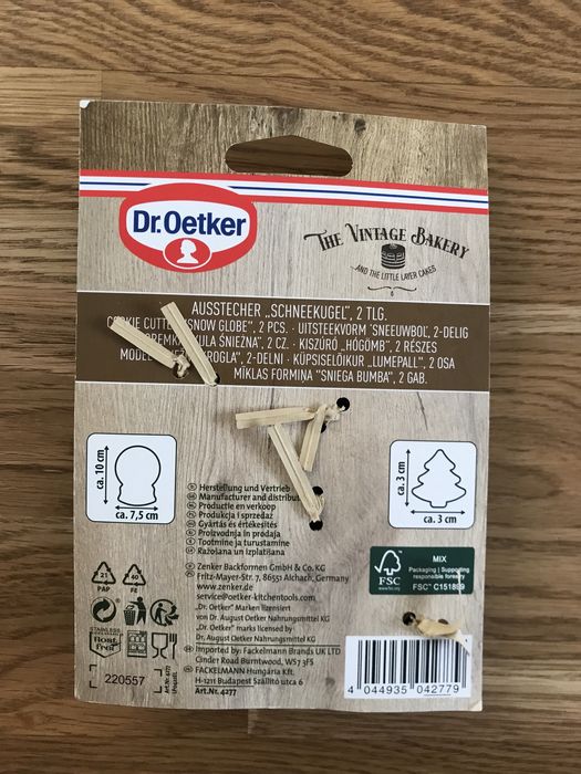 Foremki świąteczne Kula śnieżna + choinka Dr. Oetker