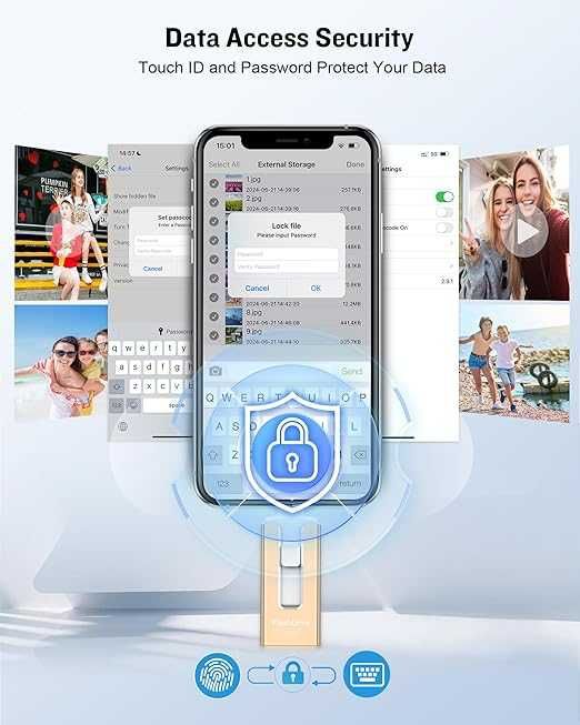Pamięć USB 256 GB do telefonu, pamięć 4 w 1