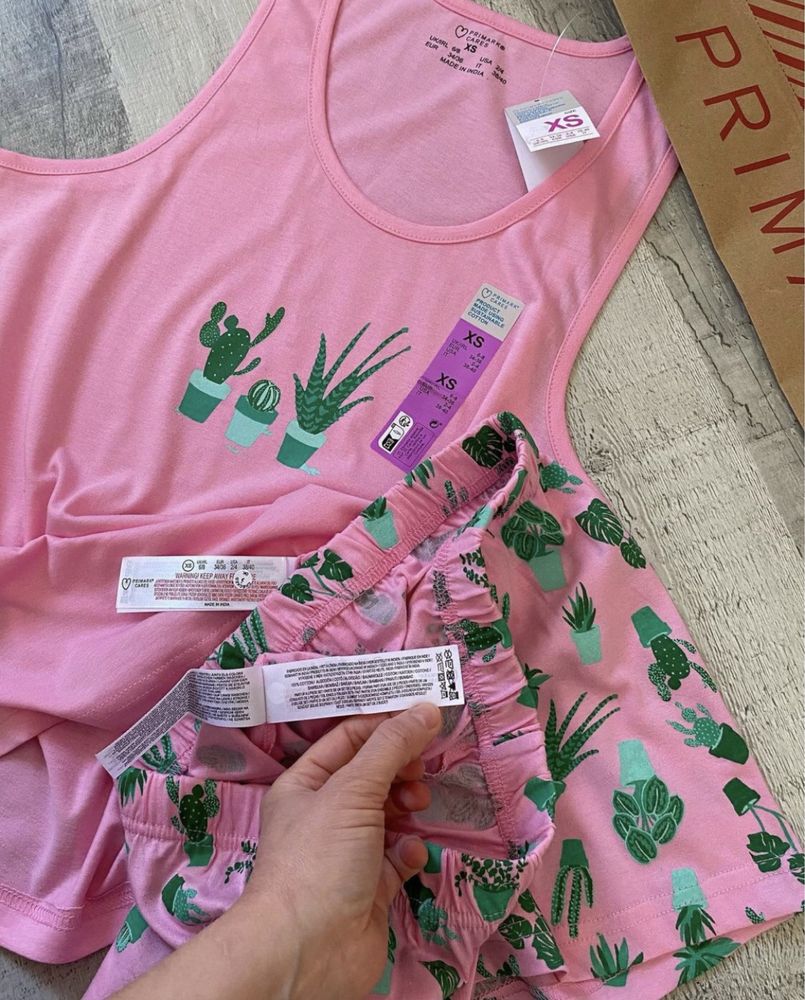 Піжама жіноча primark/домашній костюм/набір/комплект/майка і шорти
