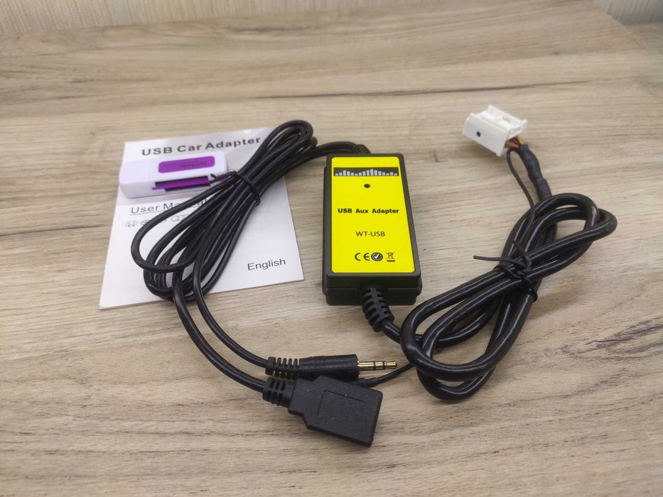 Aux, USB адаптер 12pin для Volkswagen, Skoda, Audi