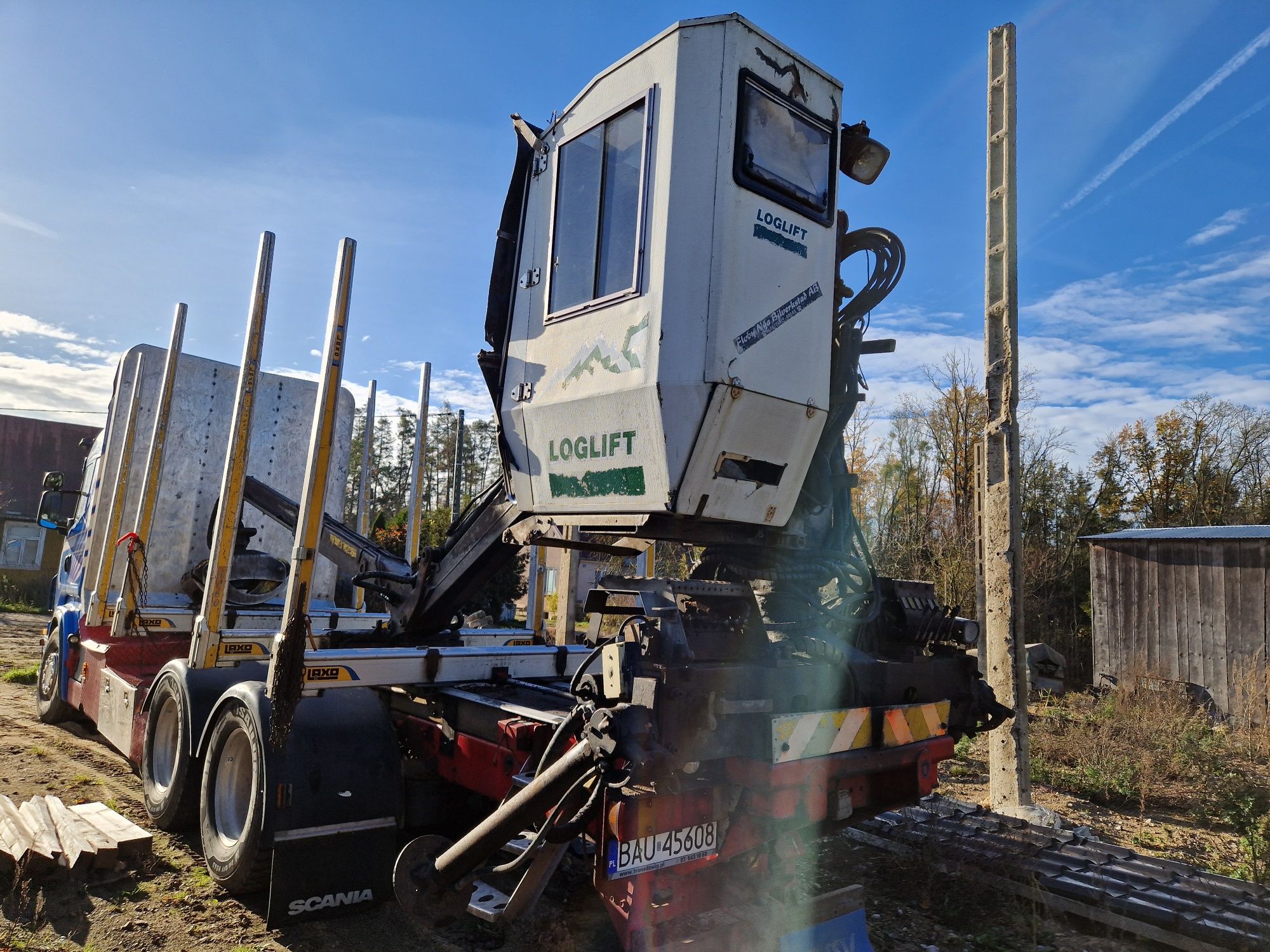 Scania Vabis v580 do drewna lasu
