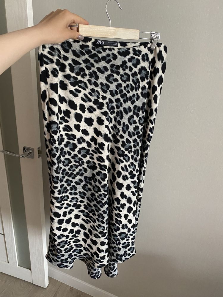 Трендовая леопардовая юбка Zara, Xl