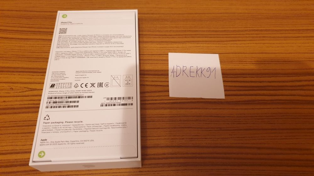 Nowy Iphone 17 Pro srebrny 512 GB w cenie 256 GB polska dystrybucja