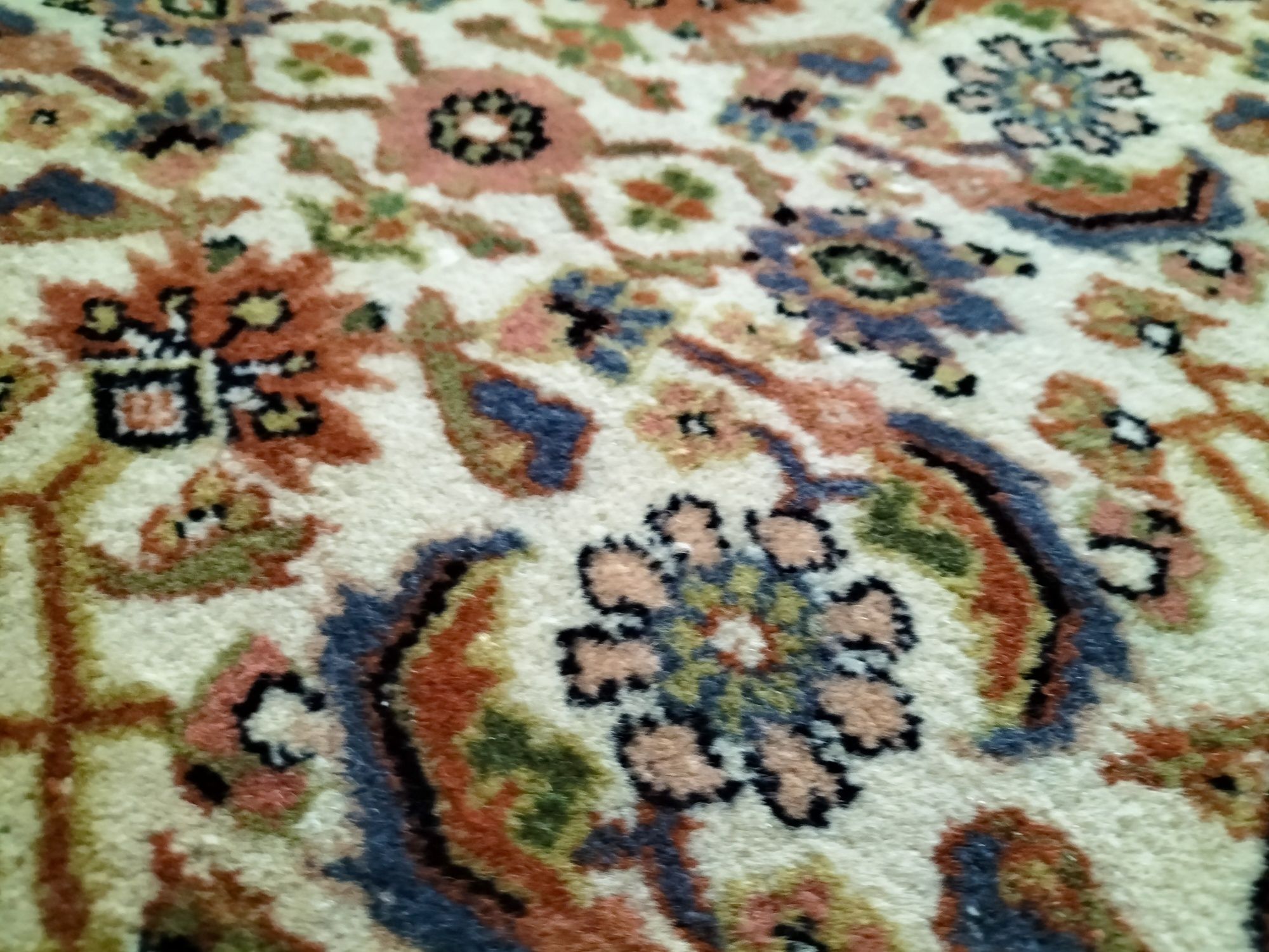 Piękny Indyjski ręcznie tkany wełniany dywan Herati