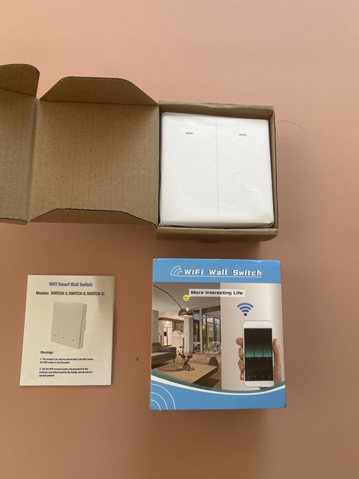 Inteligentny włącznik ścienny WiFi – 2 sztuki, nowe