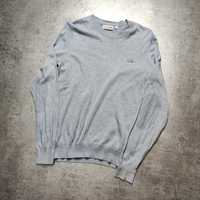 MĘSKI Elegancki Sweter Premium Jasno Błękitny Lacoste z Małym Logo