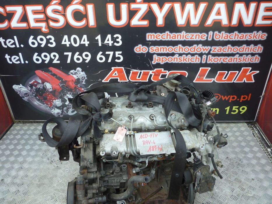 SILNIK KOMPLETNY TOYOTA RAV-4 2.0 D4D 1CD-FTV 187 TYS