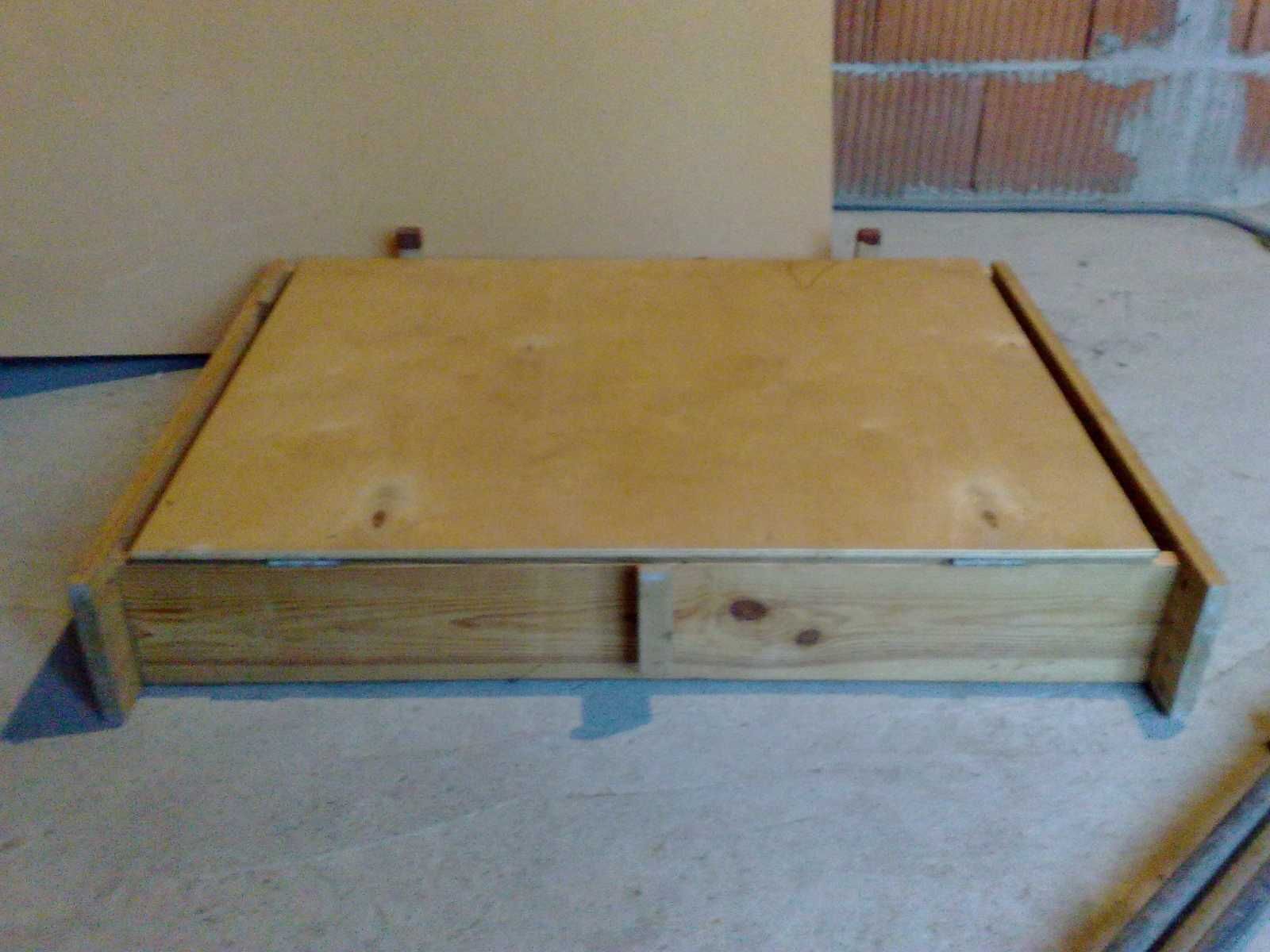 Łóżko składane drewniane, 100x78cm, skrzynia