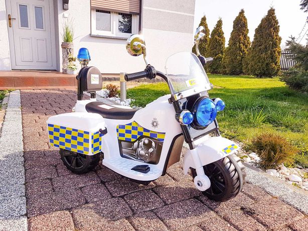 Kuferki + Motorek Policyjny Motorek na Akumulator Dla Dzieci 1-3Lat