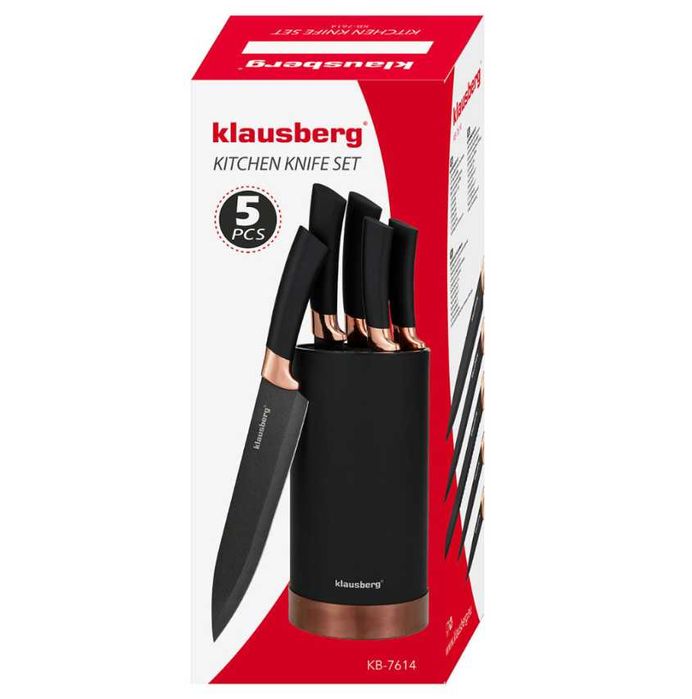Noże Kuchenne Klausberg 6 el. z Stojakiem/Blokiem