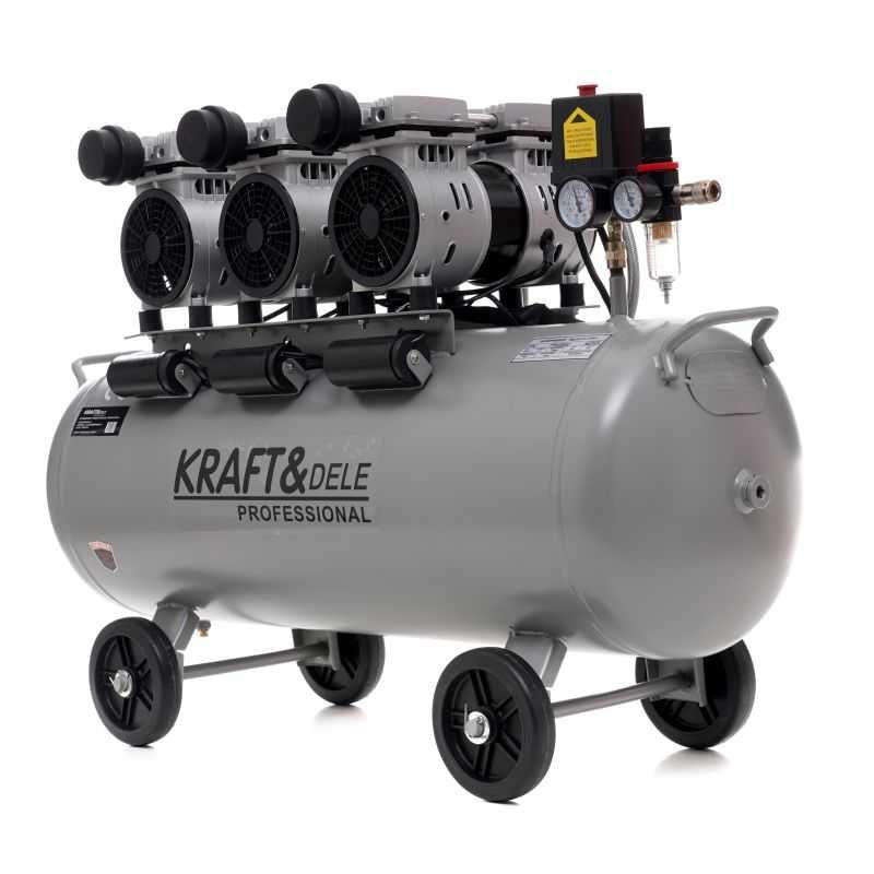 KRAFT&DELE Sprężarka Kompresor Bezolejowy 100l 3x1500w 8Bar KD1397