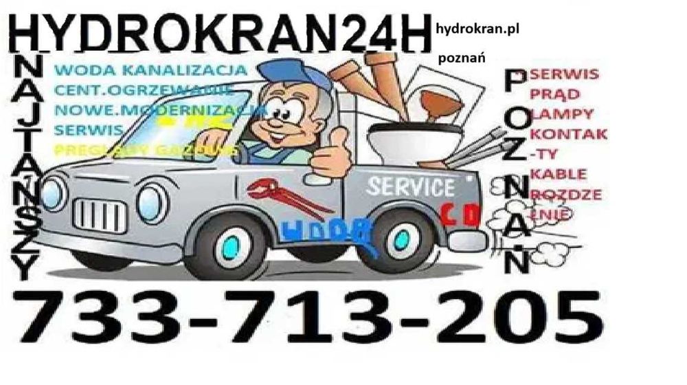 Hydraulik Elektryk  Gaz termin od zaraz najtańszy  upr. kamera