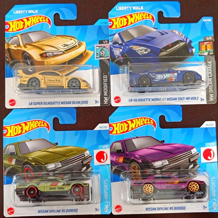 LB-Silhuette Worms GT Nissan 4 auta Hot Wheels