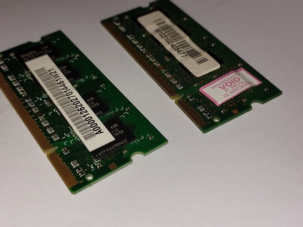 PAMIĘĆ RAM do laptopa RAM PC2 HYNIX 1GB + 512 MB 2RX16 2szt. =13zł bdb