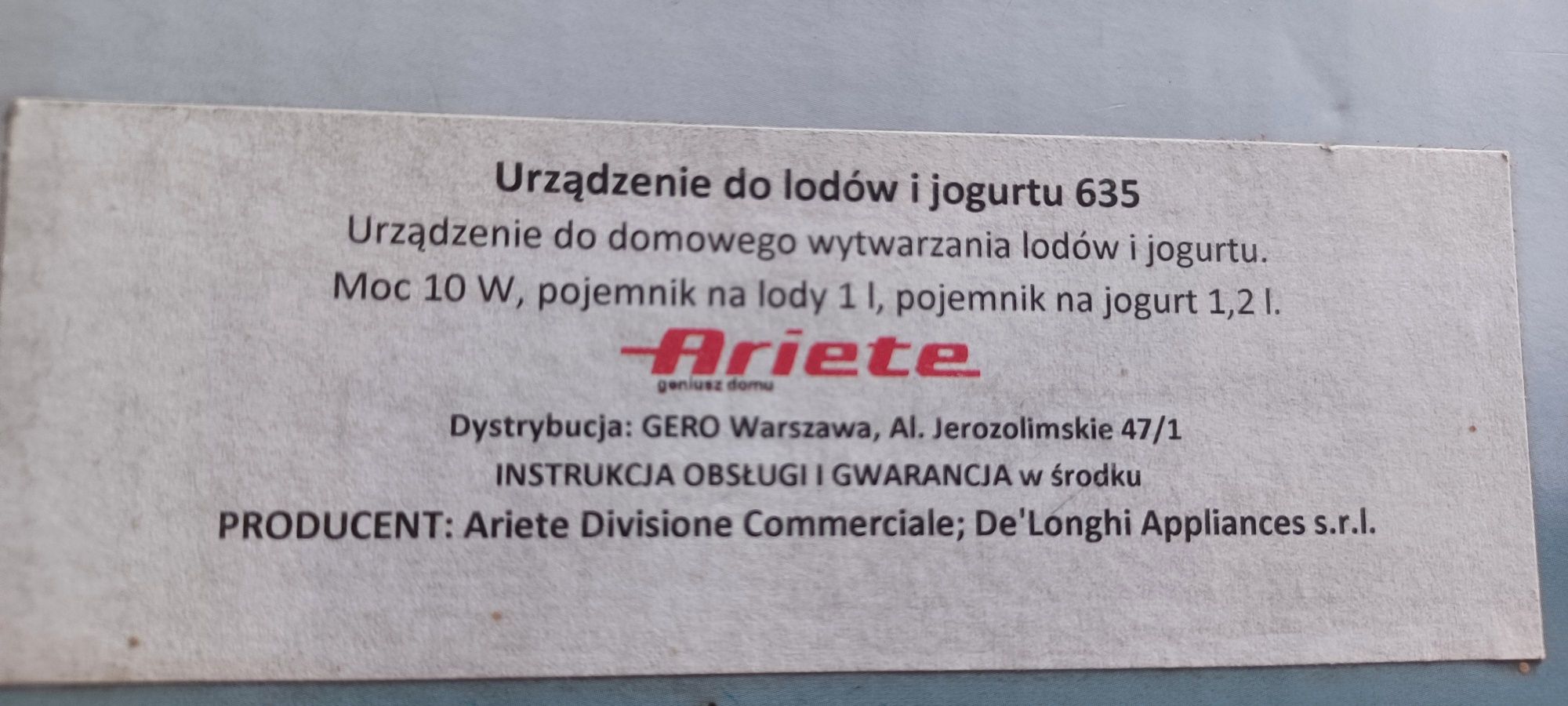 Urządzenia do jogurtu i lodów