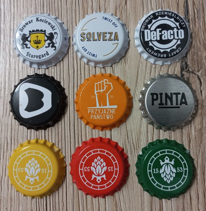 Kapsle z browarów polskie dziewice