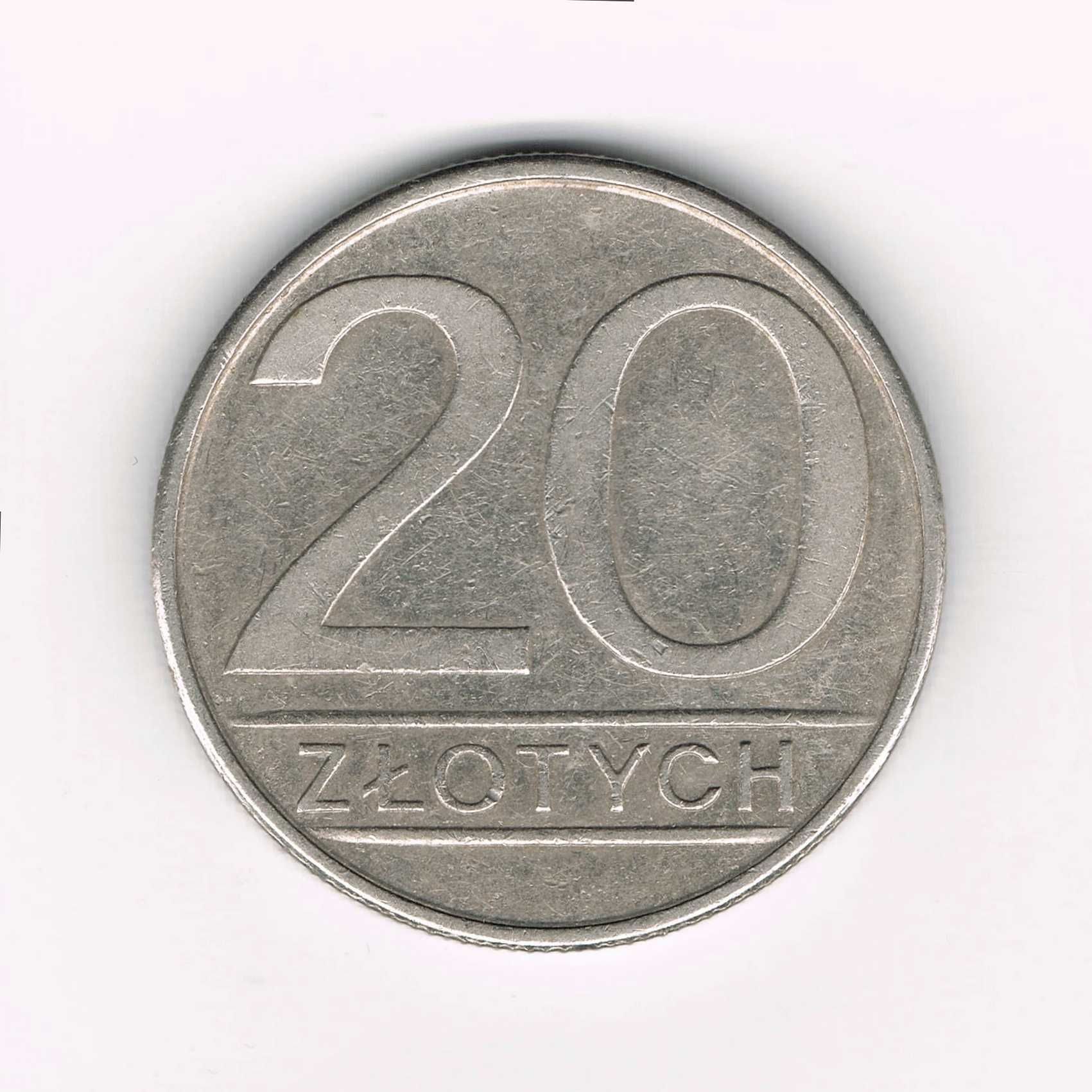 Moneta z okresu PRL - 1985 roku - 20 złotych