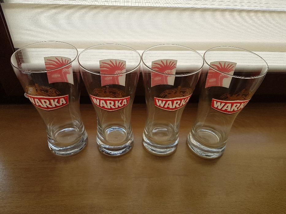 Kolekcja 4 unikalnych szklanek WARKA