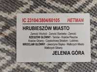 IC Hetman Hrubieszów Miasto - Jelenia Góra PKP Intercity tablica kieru