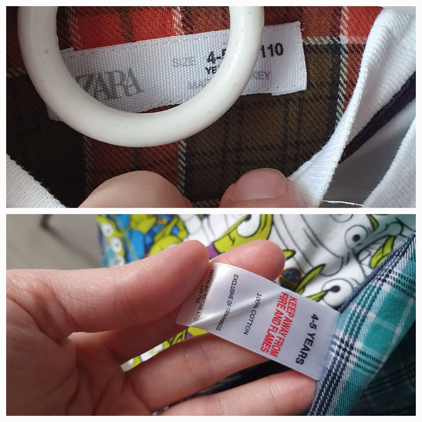 Крутые байковые рубашки Zara, Matalan 5л., новые