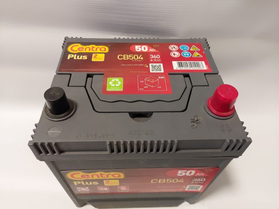 Akumulator CENTRA PLUS CB504 50AH 360A P+ KIA/Hyundai