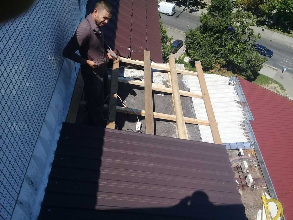 Кровельные работы. Ремонт крыши дома, балкона. Гидроизоляция. Дымоход.