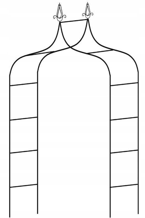 Pergola Ogrodowa Metalowa Podpora do Roślin Pnących ze Szpicem 260cm