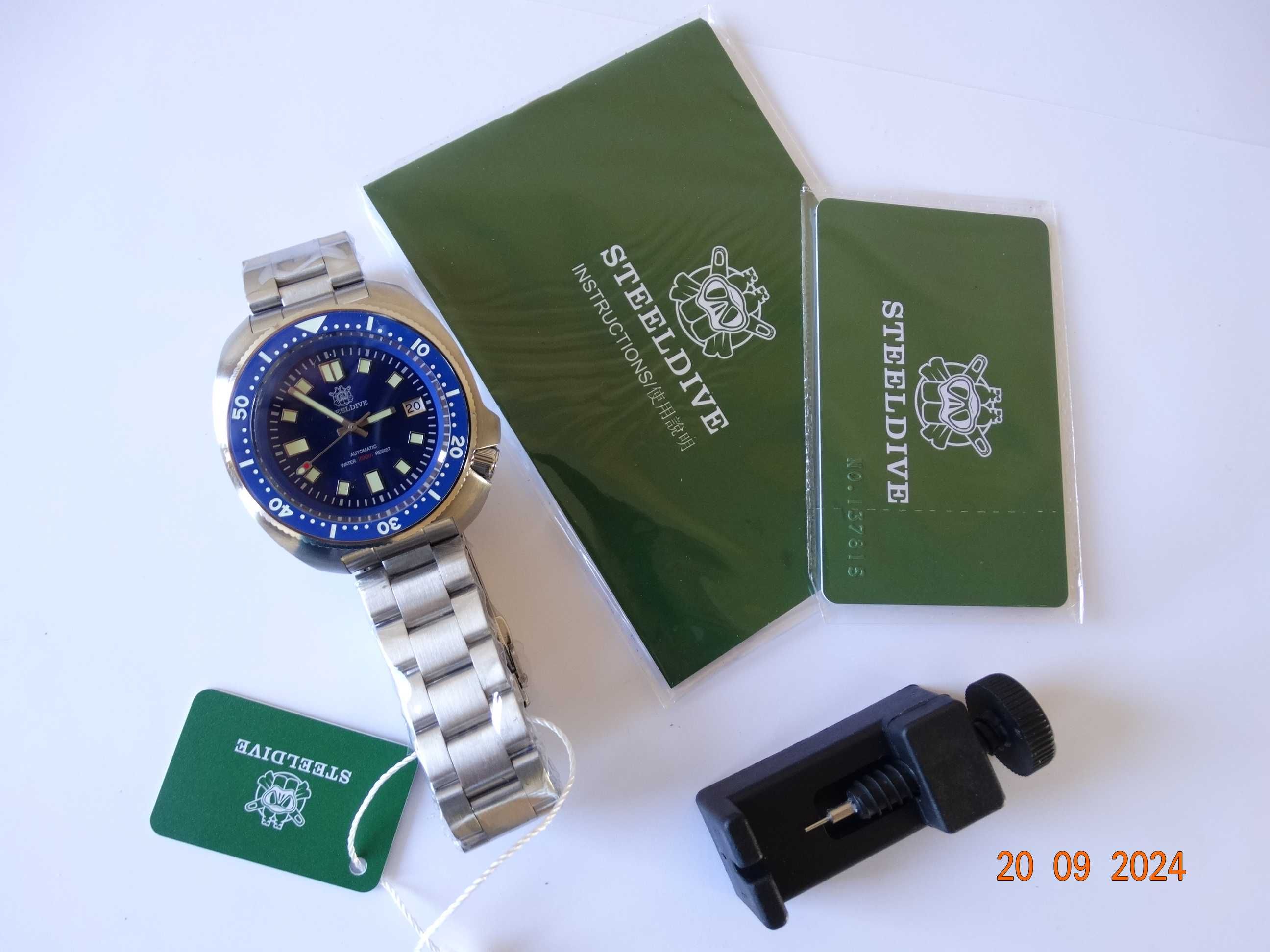 Zegarek automatyczny Steeldive SD1970 żółw Seiko NH35 WR200 Willard