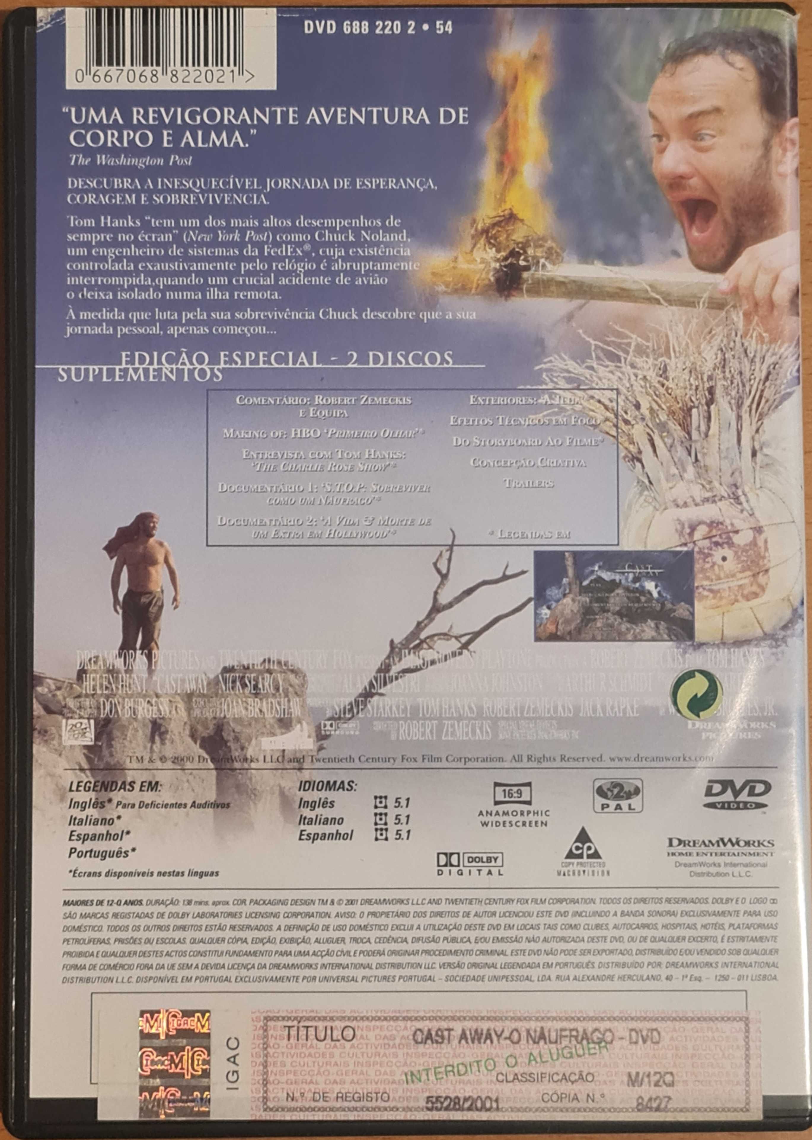 Filme DVD original Cast Away - O Náufrago