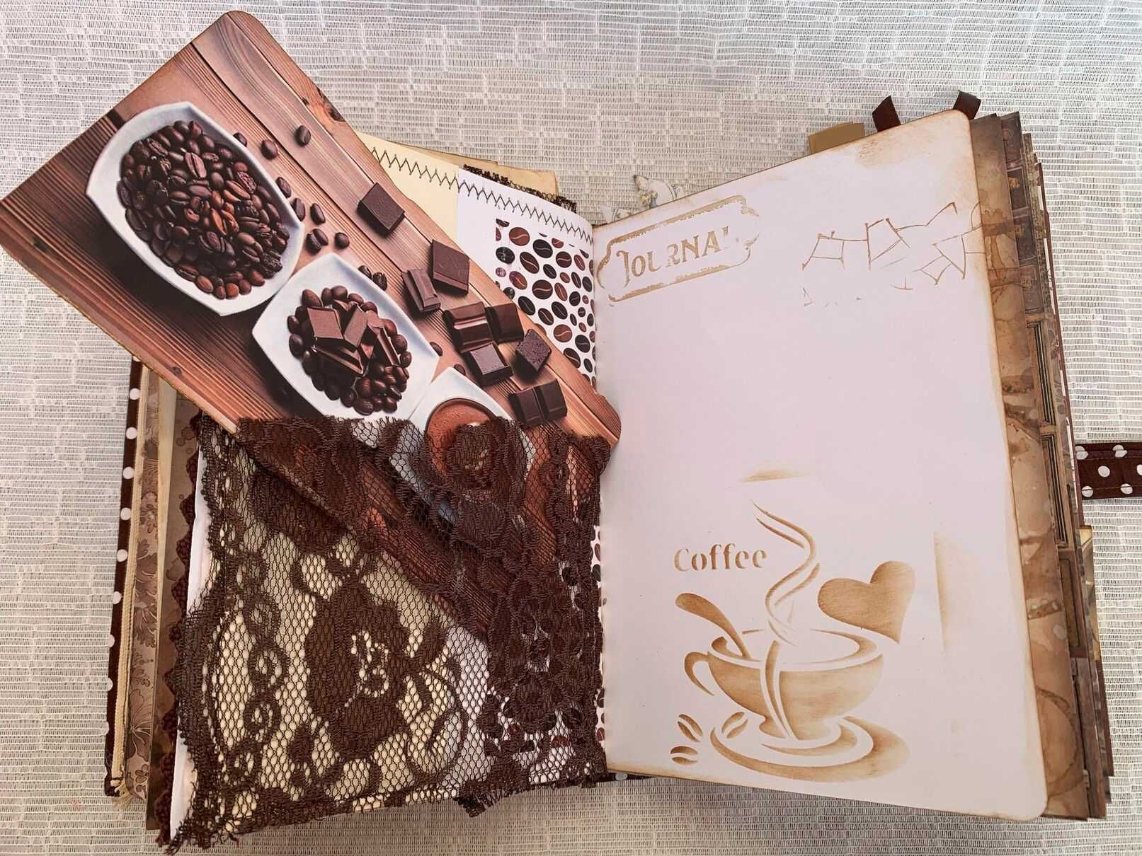 Journal Café e Chocolate - Handmade