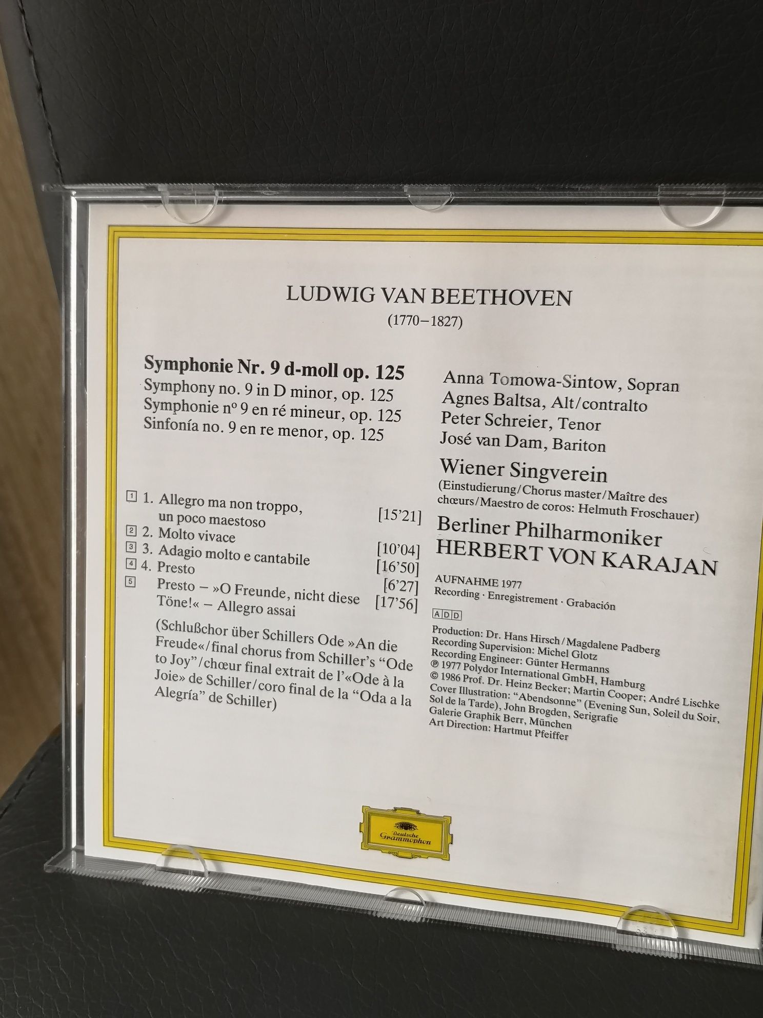 Ludwig Van Beethoven symphony no 9 choral 1977 deutsche grammophon CD