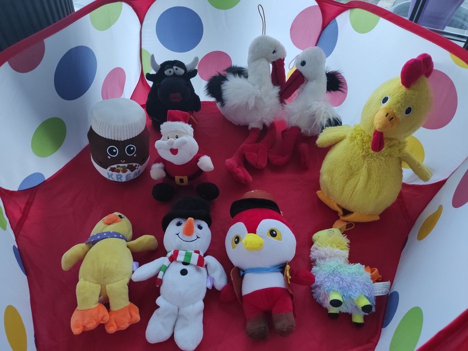 Zestaw zabawek pluszowych świąteczne Mikołaj elf bałwan Wielkanoc