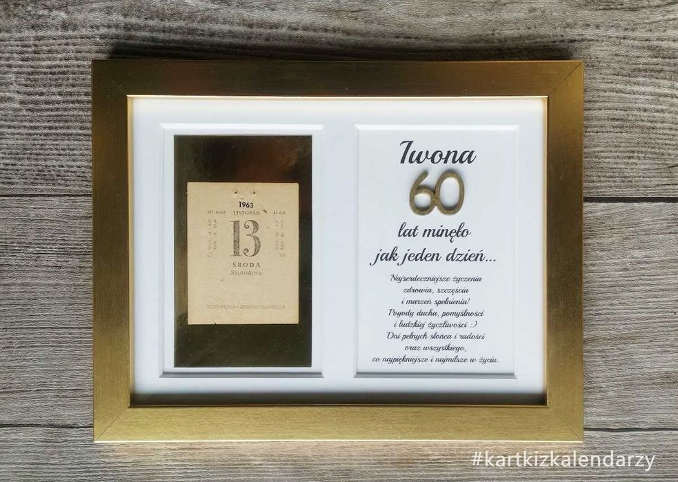 Kartka z kalendarza 1963 oryginalna