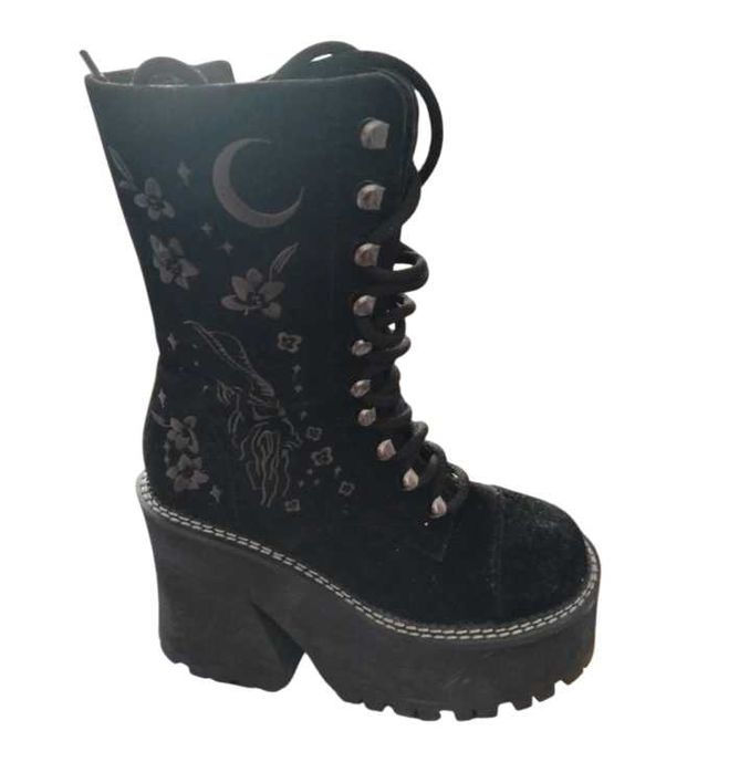 Buty KILLSTAR goth platforma witch alternative dollskill wyszywane