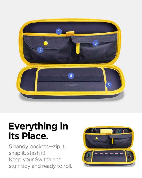 Футляр Spigen Nano Pop Pro Pouch для Nintendo Switch 2 Blueberry Navy