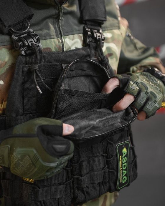 Плитоноска чорна з підсумками 7шт