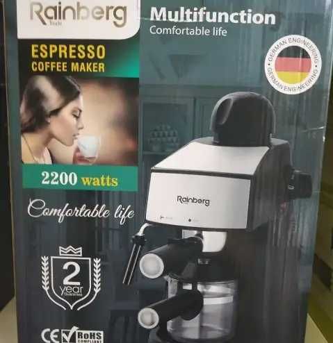 НЕМЕЦКАЯ Кофеварка рожковая Espresso Rainberg RB-8111 с капучинатором